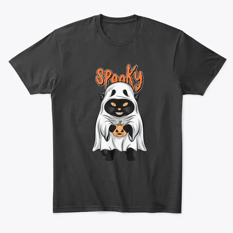 Halloween Spooky Ghost Cat